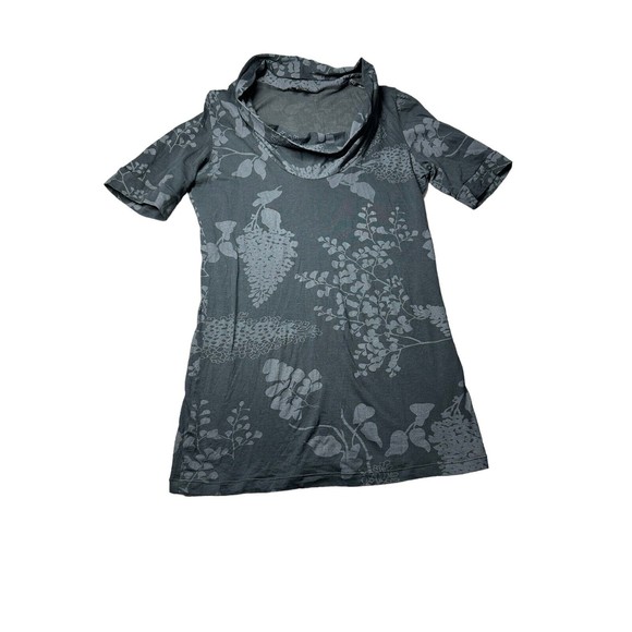 Theory Cowl Neck Women's Grey Short Sleeved Shirt Size P - Picture 1 of 7